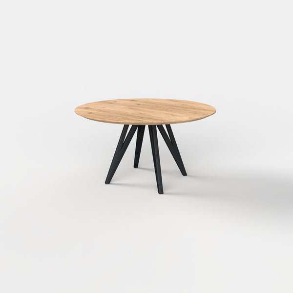 Ronde eiken eettafel vlinder