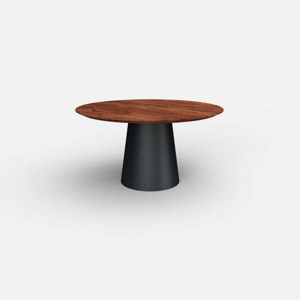 Ronde notenhouten eettafel Lotte