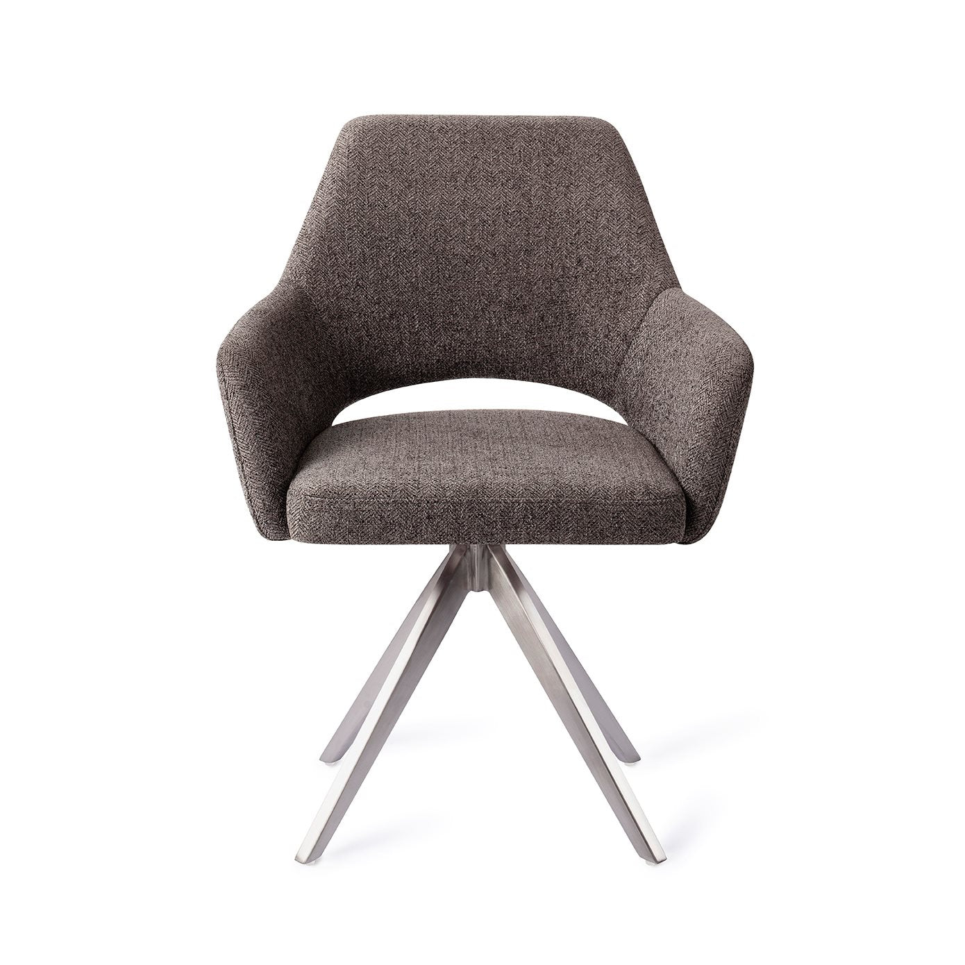 Eetkamerstoel Yanai - amazing grey - turn steel