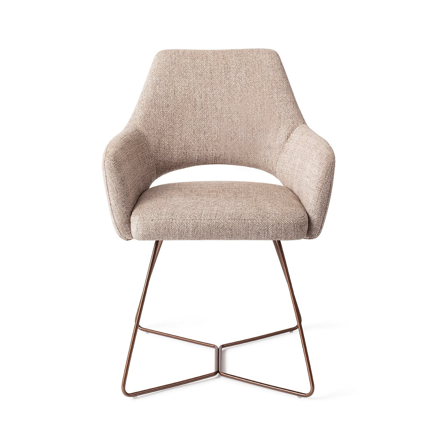 Eetkamerstoel Yanai - biscuit beach - beehive rose