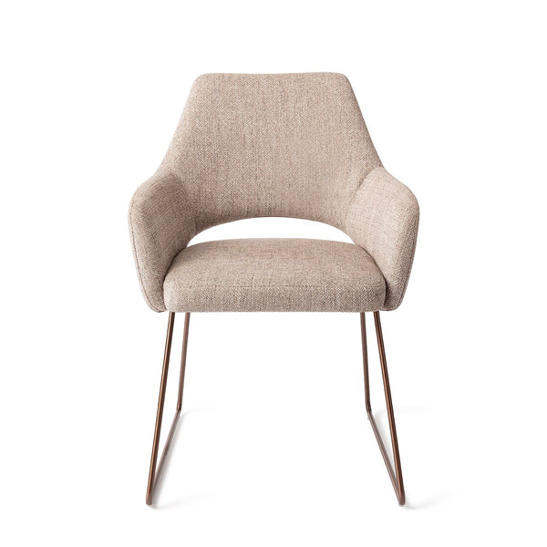 Eetkamerstoel Yanai - biscuit beach - slide rose