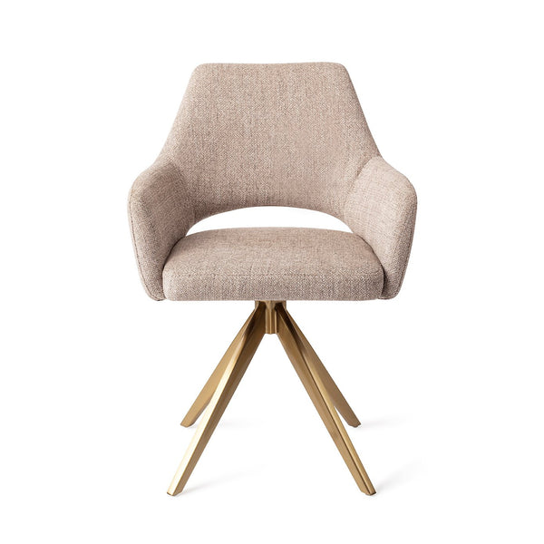 Eetkamerstoel Yanai - biscuit beach - turn gold