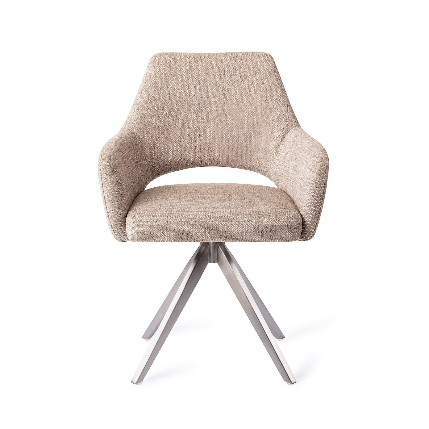 Eetkamerstoel Yanai - biscuit beach - turn steel