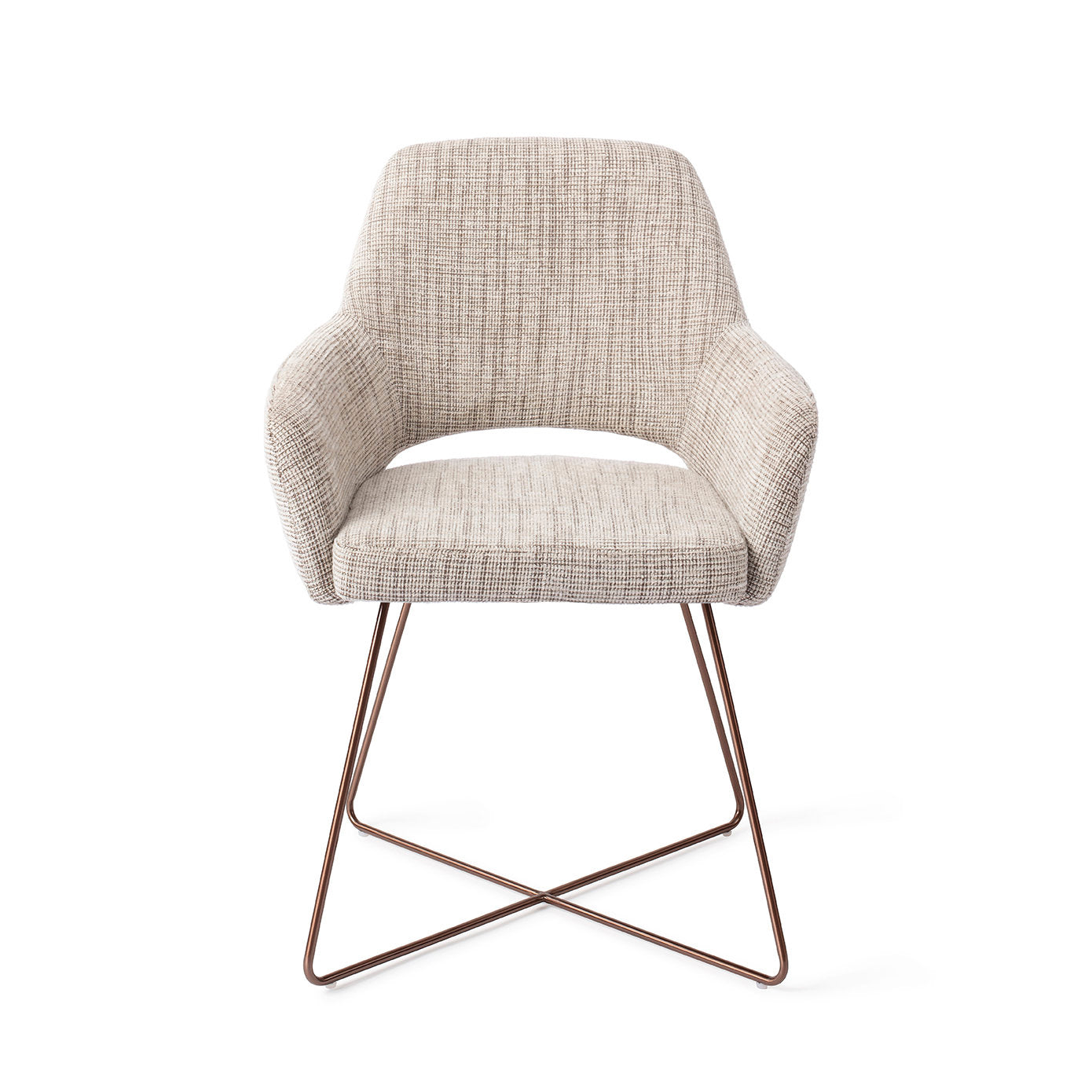 Eetkamerstoel Yanai - caramel grid - cross rose