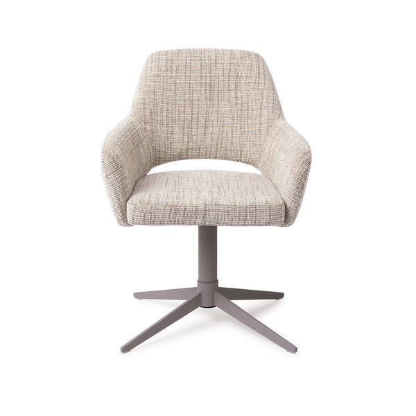 Eetkamerstoel Yanai - caramel grid - quad grey