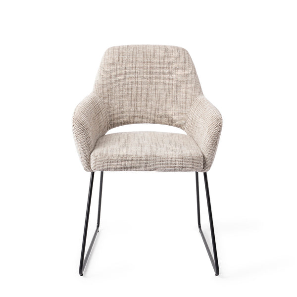 Eetkamerstoel Yanai - caramel grid - slide black