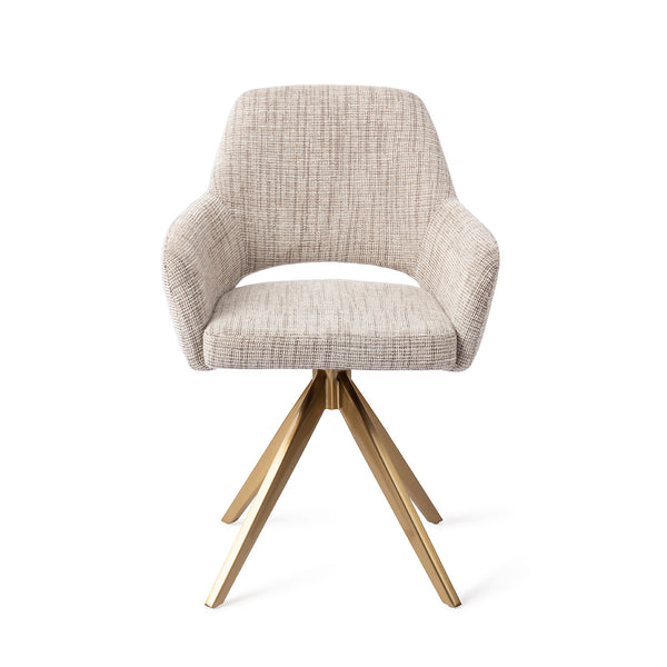 Eetkamerstoel Yanai - caramel grid - turn gold