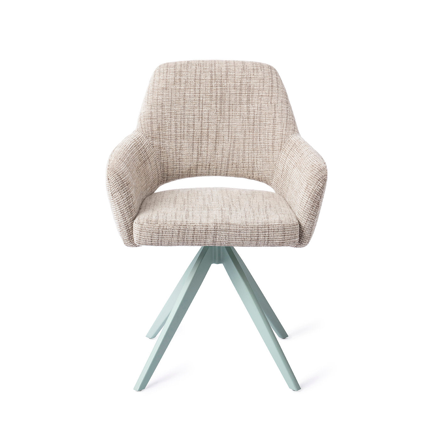 Eetkamerstoel Yanai - caramel grid - turn mint