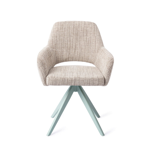 Eetkamerstoel Yanai - caramel grid - turn mint