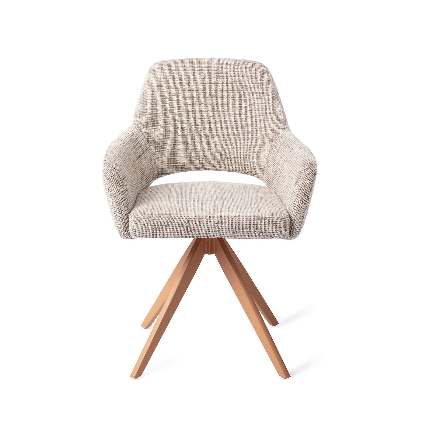 Eetkamerstoel Yanai - caramel grid - turn peach