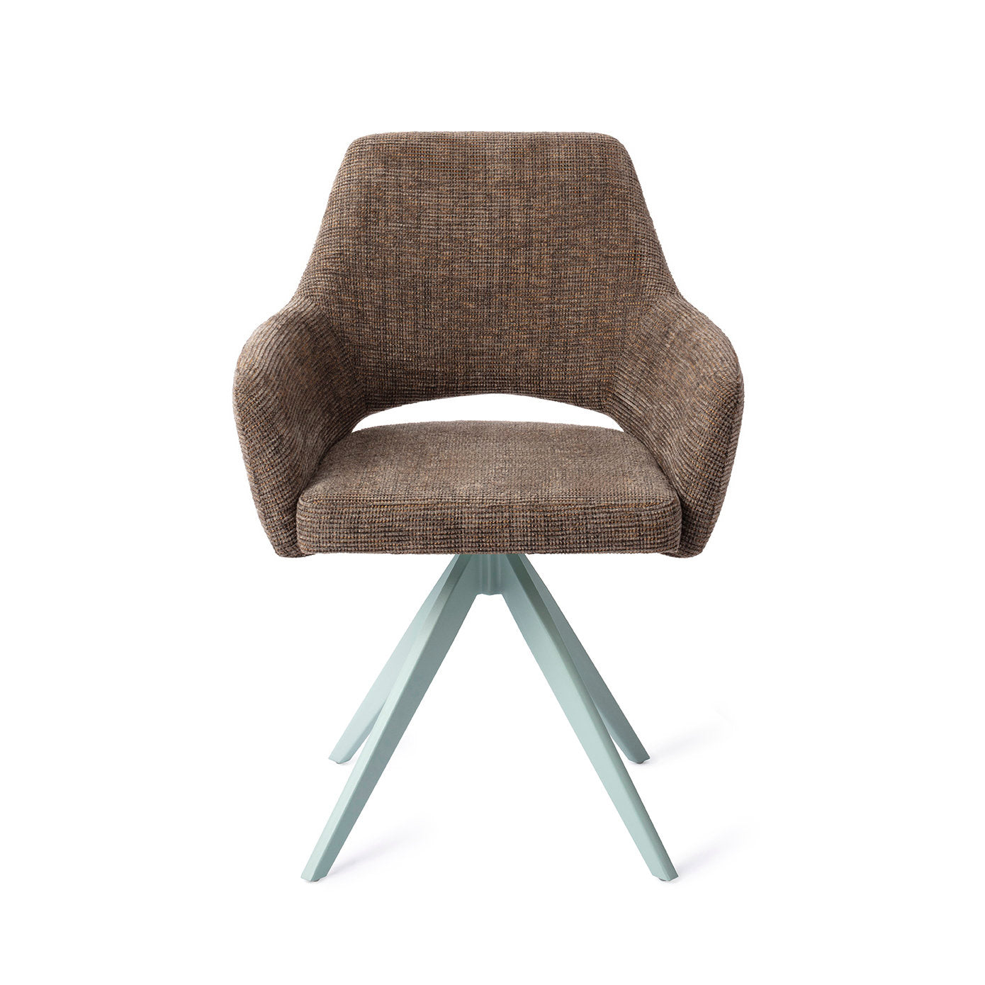 Eetkamerstoel Yanai - checked chestnut - turn mint