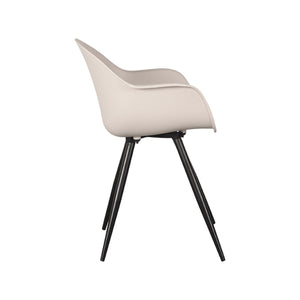 Tuinstoel luca zandkleur zijkant