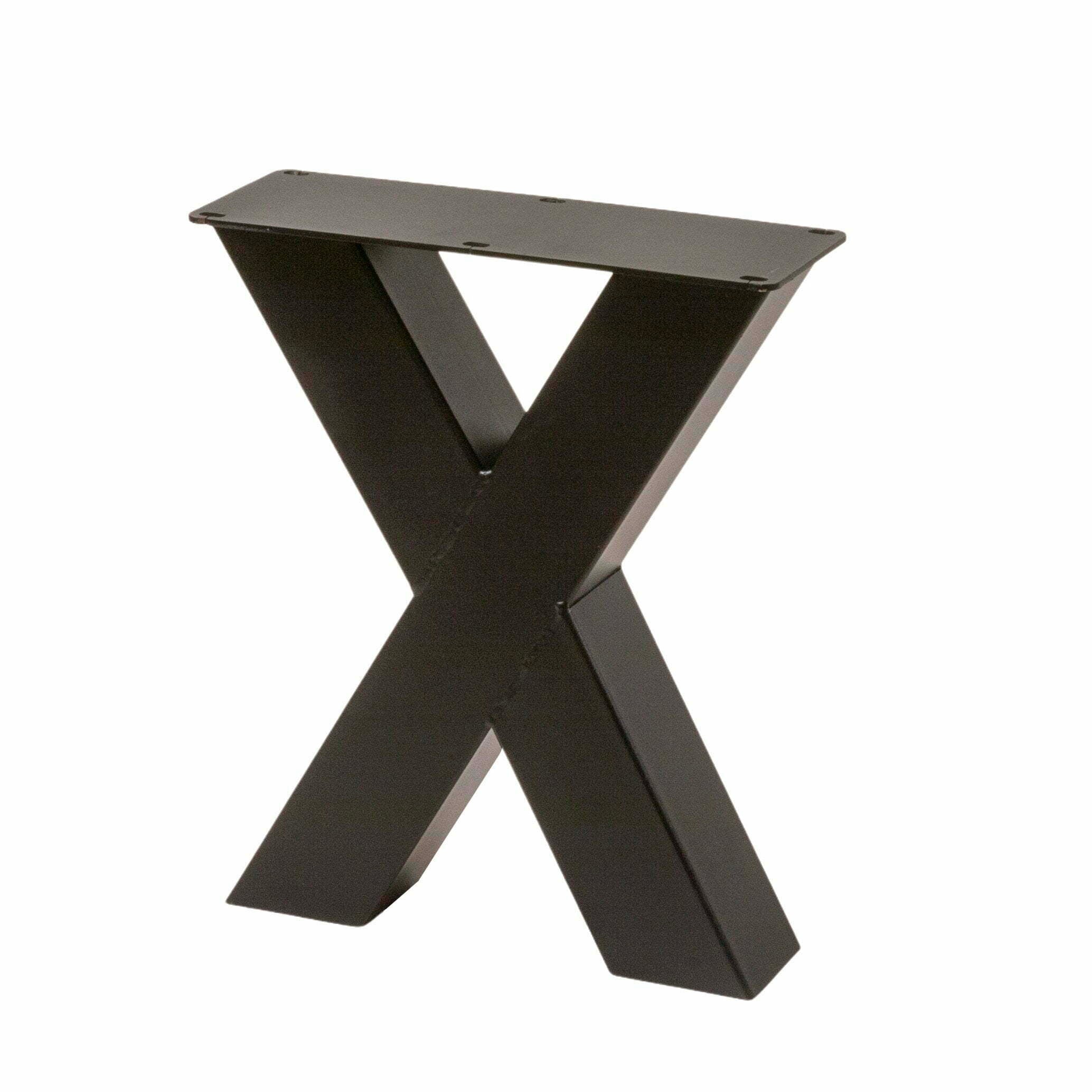 Stalen X-poten bank 8x8 cm