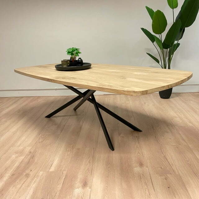 Deens ovale eiken eettafel mikado – trend-table